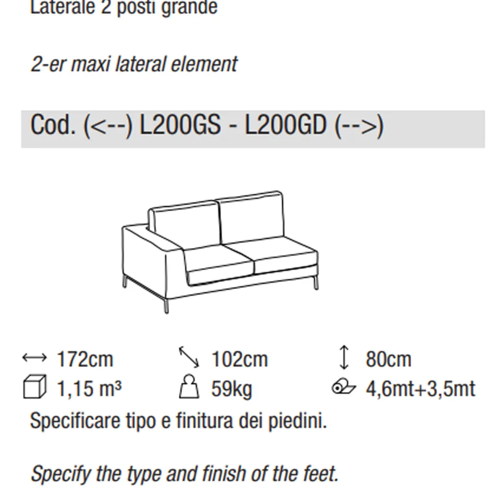 4 Seater Sofa DiTre Italia Artis