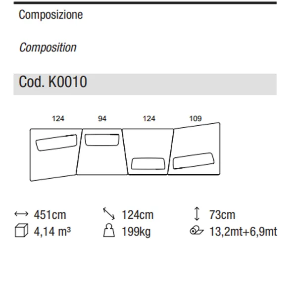 Sectional Sofa DiTre Italia with backs with zip 2