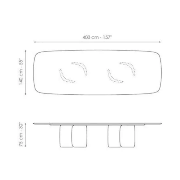 Bonaldo Mellow 400 table