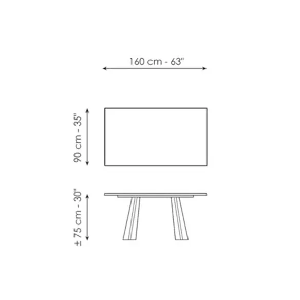 Bonaldo Torii table - Rectangular top