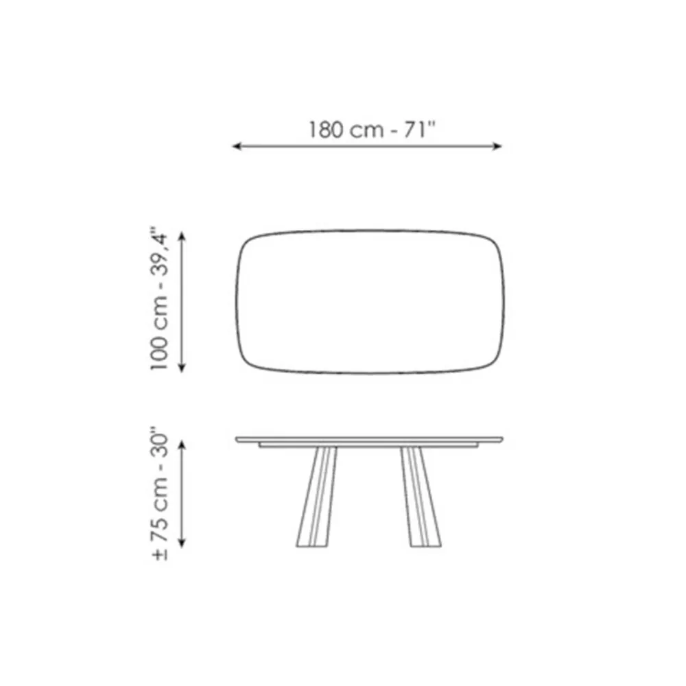 Bonaldo Torii table - Botte top