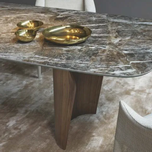 Table Bonaldo Flame Wood - Plateau tonneau