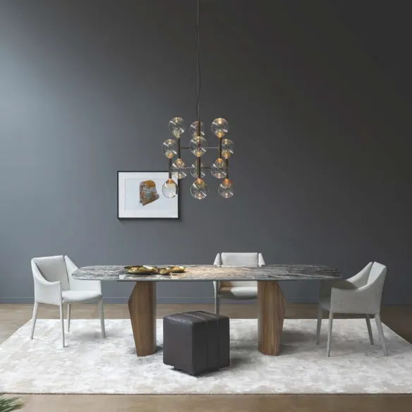 Tavolo Bonaldo Flame Wood - Piano a botte
