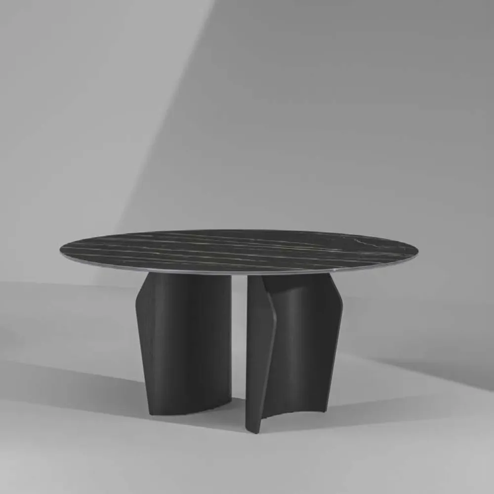 Bonaldo Flame Wood Tisch – Runde Platte