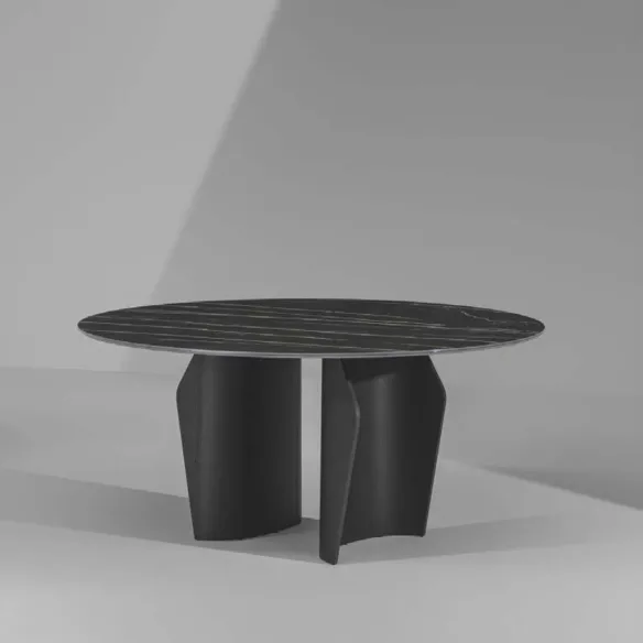 Table Bonaldo Flame Wood - Plateau rond