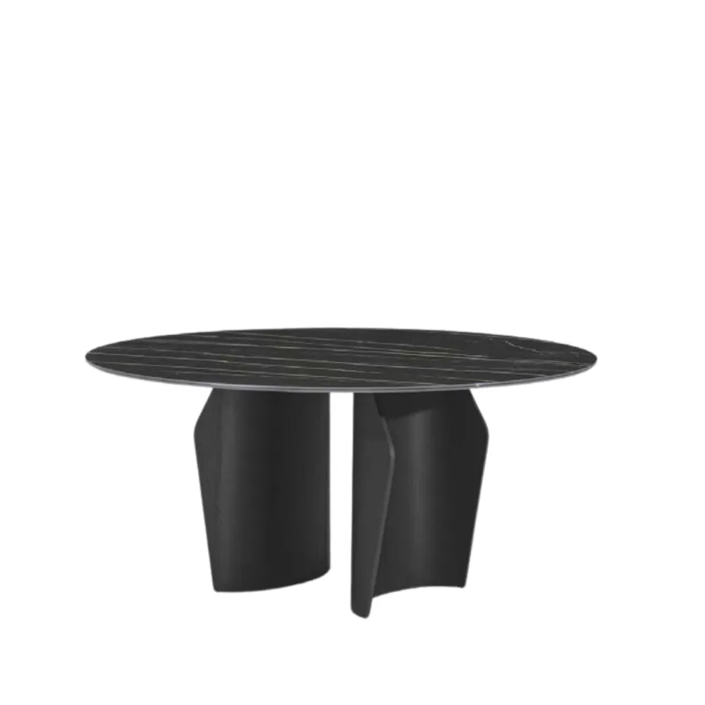 Table Bonaldo Flame Wood - Plateau rond