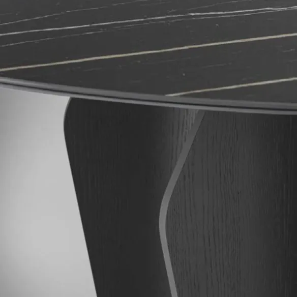 Bonaldo Flame Wood Tisch – Runde Platte