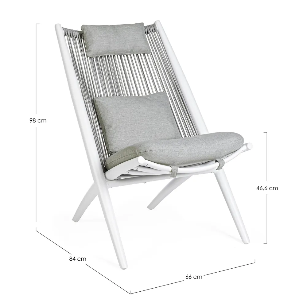 Sillón Lounge Bizzotto C-C Aloha New - Blanco