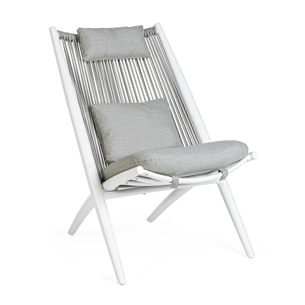 Bizzotto Lounge Armchair C-C Aloha New - White