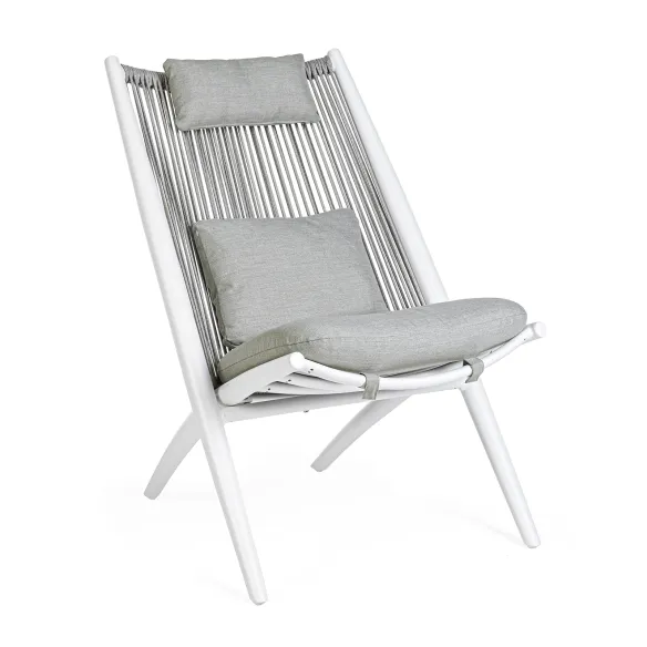Bizzotto Lounge Armchair C-C Aloha New - White