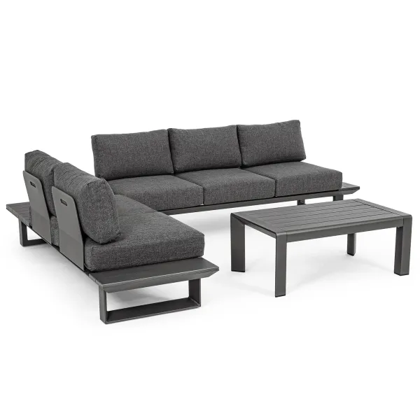 Bizzotto Konnor Salon d'Angle - Anthracite