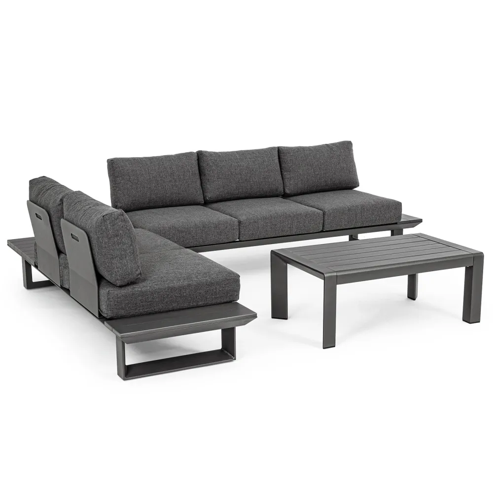 Bizzotto Konnor Salon d'Angle - Anthracite