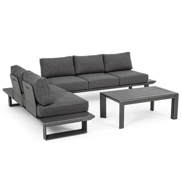 Bizzotto Konnor Salon d'Angle - Anthracite