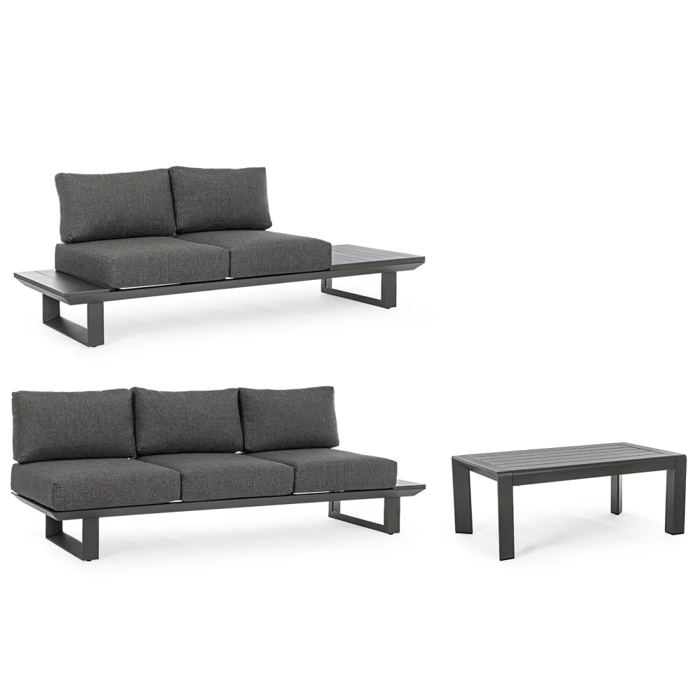Bizzotto Konnor Salon d'Angle - Anthracite