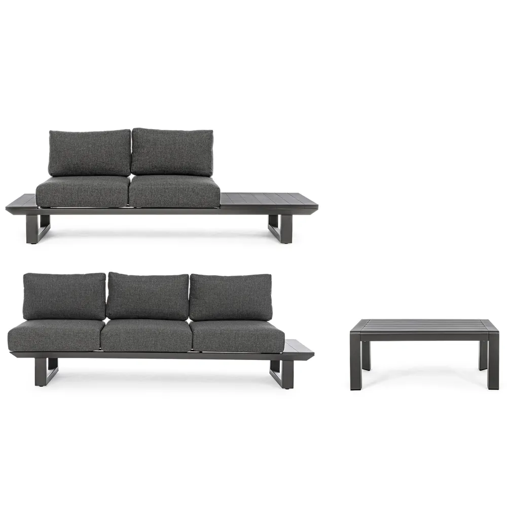 Bizzotto Konnor Salon d'Angle - Anthracite