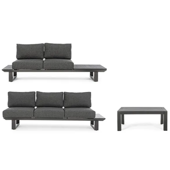 Bizzotto Salón esquinero Konnor - Antracita