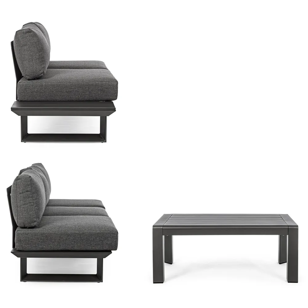 Bizzotto Konnor Corner Lounge - Anthracite
