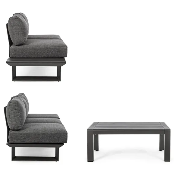 Bizzotto Konnor Corner Lounge – Anthrazit