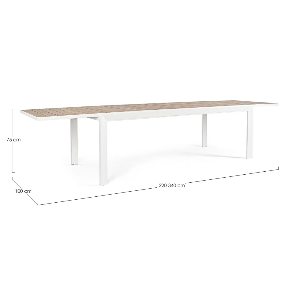 Bizzotto Table extensible Belmar - Bianco -...