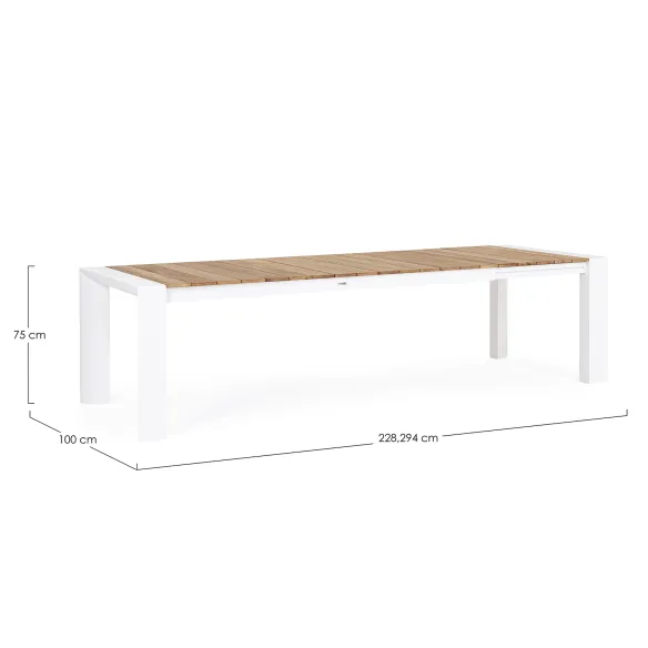 Bizzotto Table extensible Cameron - Blanc