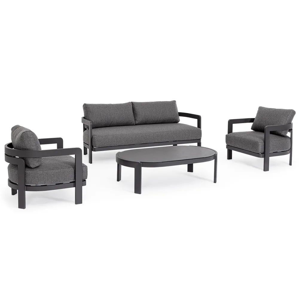 Bizzotto Conjunto de salón Presley - Antracite