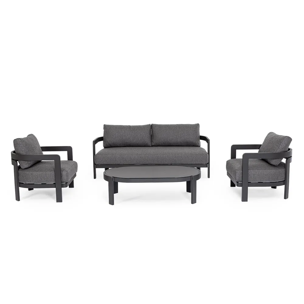 Bizzotto Conjunto de salón Presley - Antracite