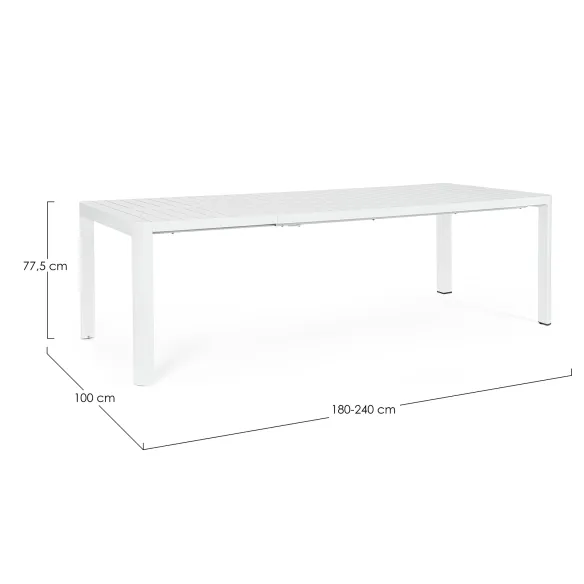 Bizzotto Table extensible Kiplin - Blanc