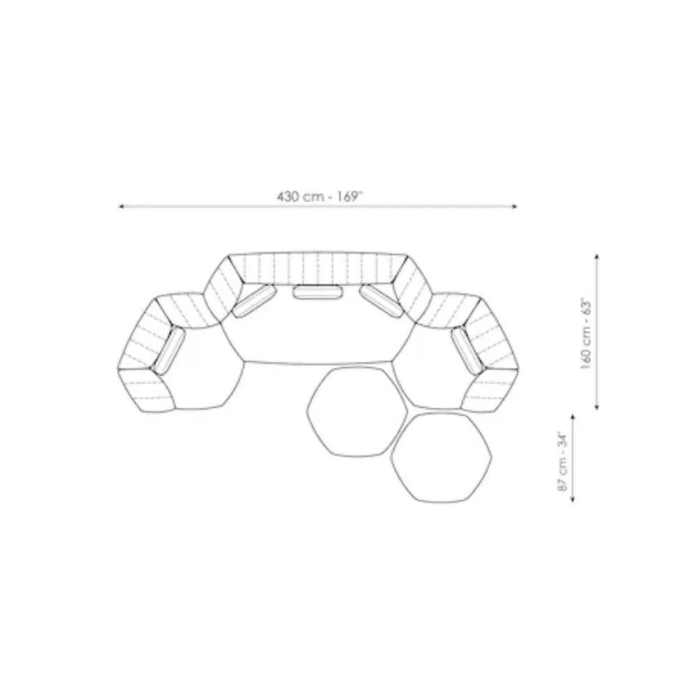Bonaldo Panorama Sofa New
