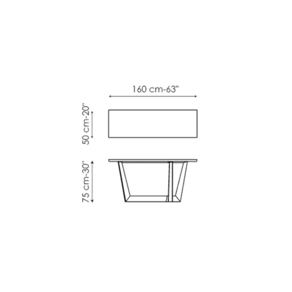 Bonaldo Art Console - Rectangular top