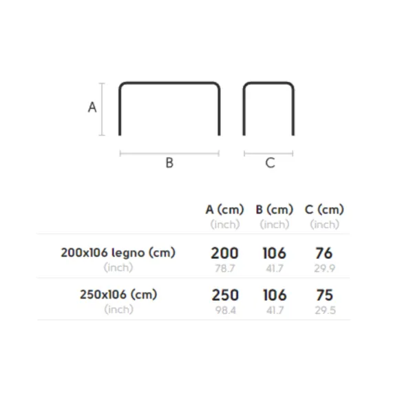 Mesa Midj Alexander - Tapa rectangular