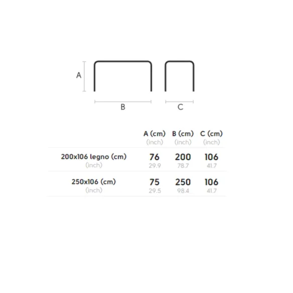 Midj Alfred table - Rectangular top