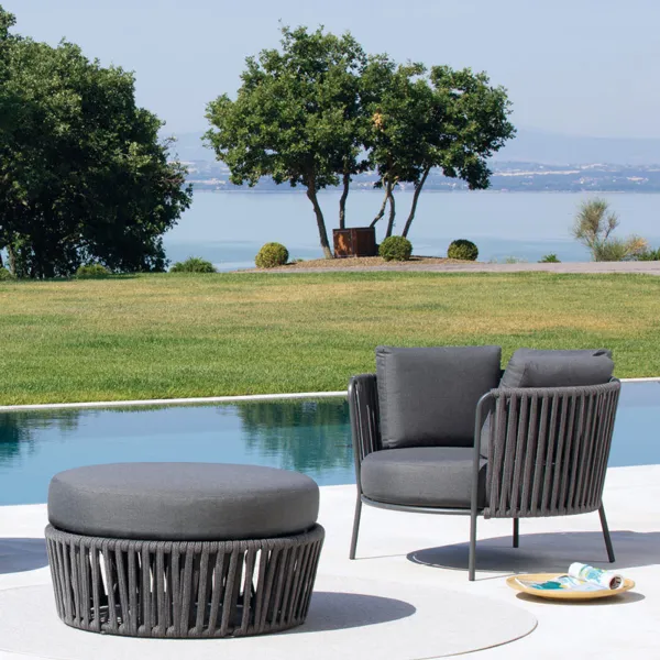 Pouf Vermobil Desiree Rope Black 2