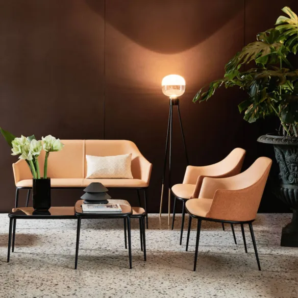 Fauteuil lounge Midj Lea AP M CU