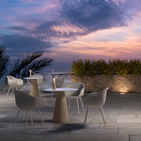 Plust Collection Fade Tischlampe mit Beleuchtungsset – Stein