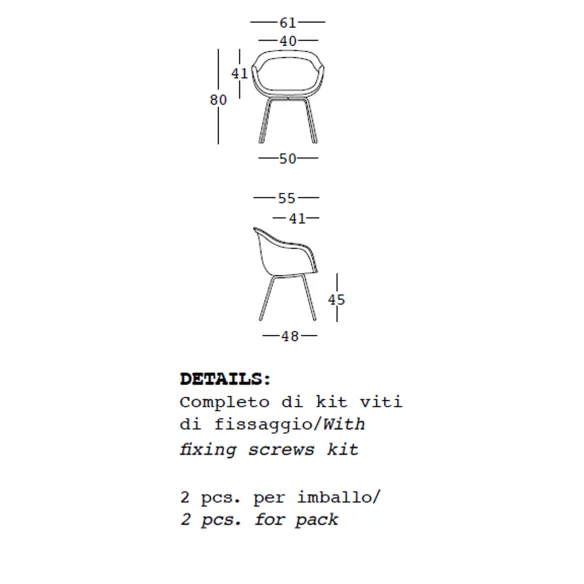 Plust Collection Chaise Fade - Granit