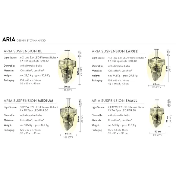 Pendant lamp Slamp Aria