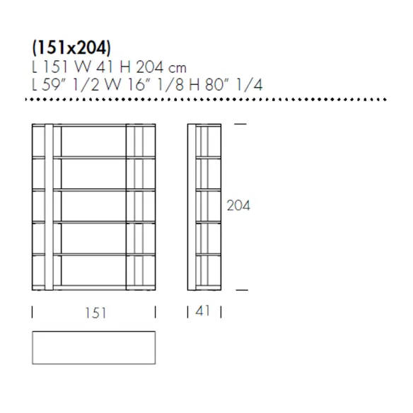 Bookshelf Tonin Casa Sintesi