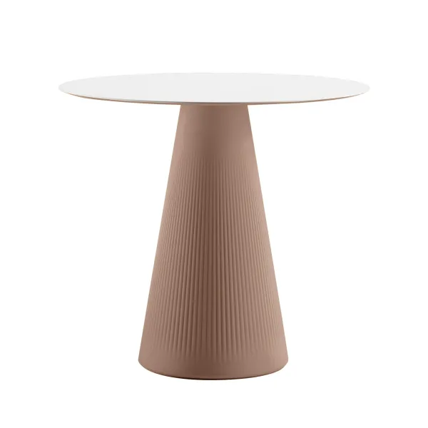 Plust Collection Tavolo Fade con Top in HPL - Pietra/Bianco