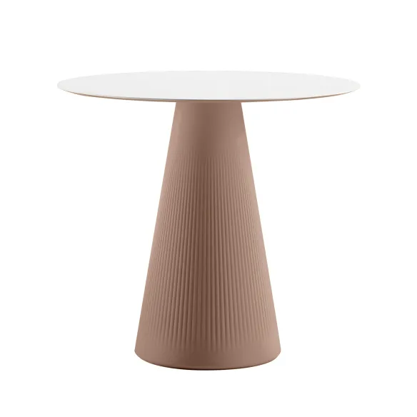 Plust Collection Tavolo Fade con Top in HPL - Pietra/Bianco