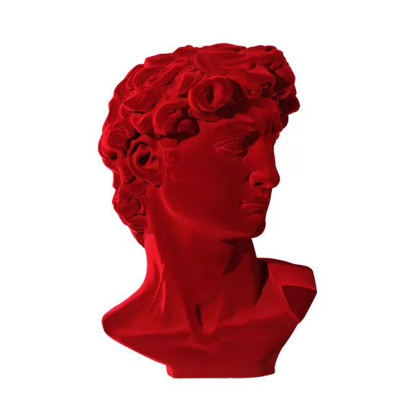 Ceramic sculpture Adriani e Rossi David Velvet - Ruby