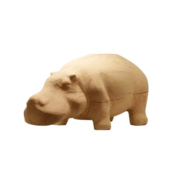 Holzskulptur Adriani und Rossi Hippo Wood