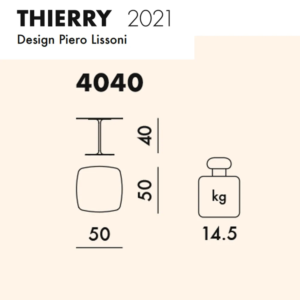 Kartell Thierry Niedriger Tisch – Weiß