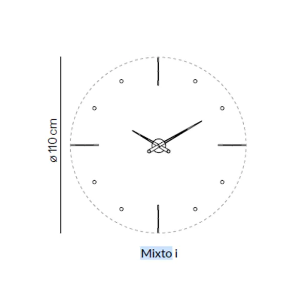 Horloge mural nomon Mixto I