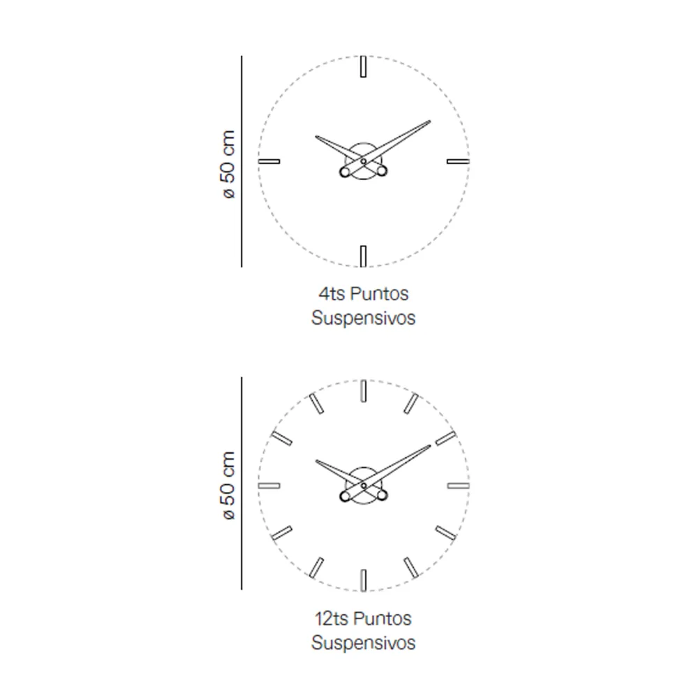 Reloj de pared Nomon Puntos Suspensivos