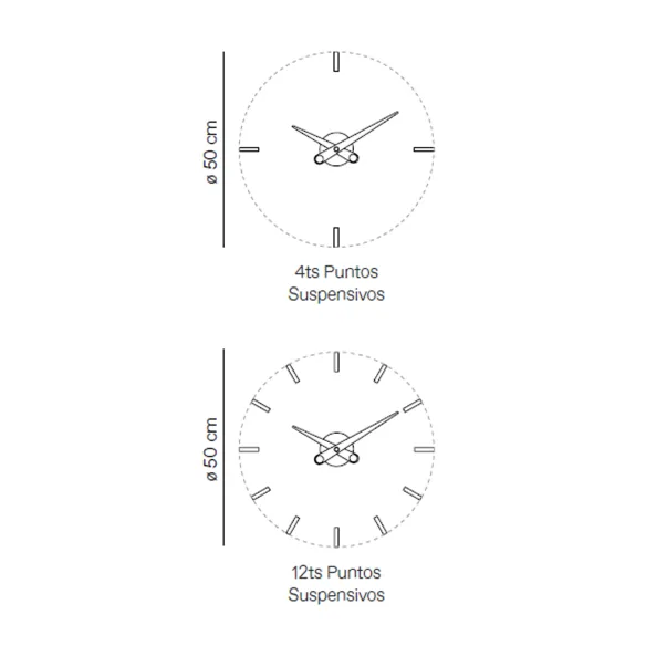 Nomon Puntos Suspensivos Wanduhr