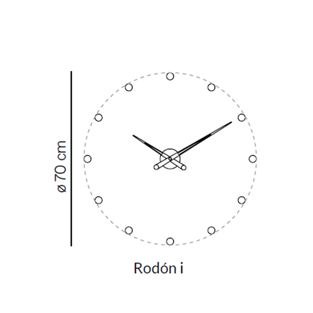 Orologio da parete Nomon Rodòn I Cromo