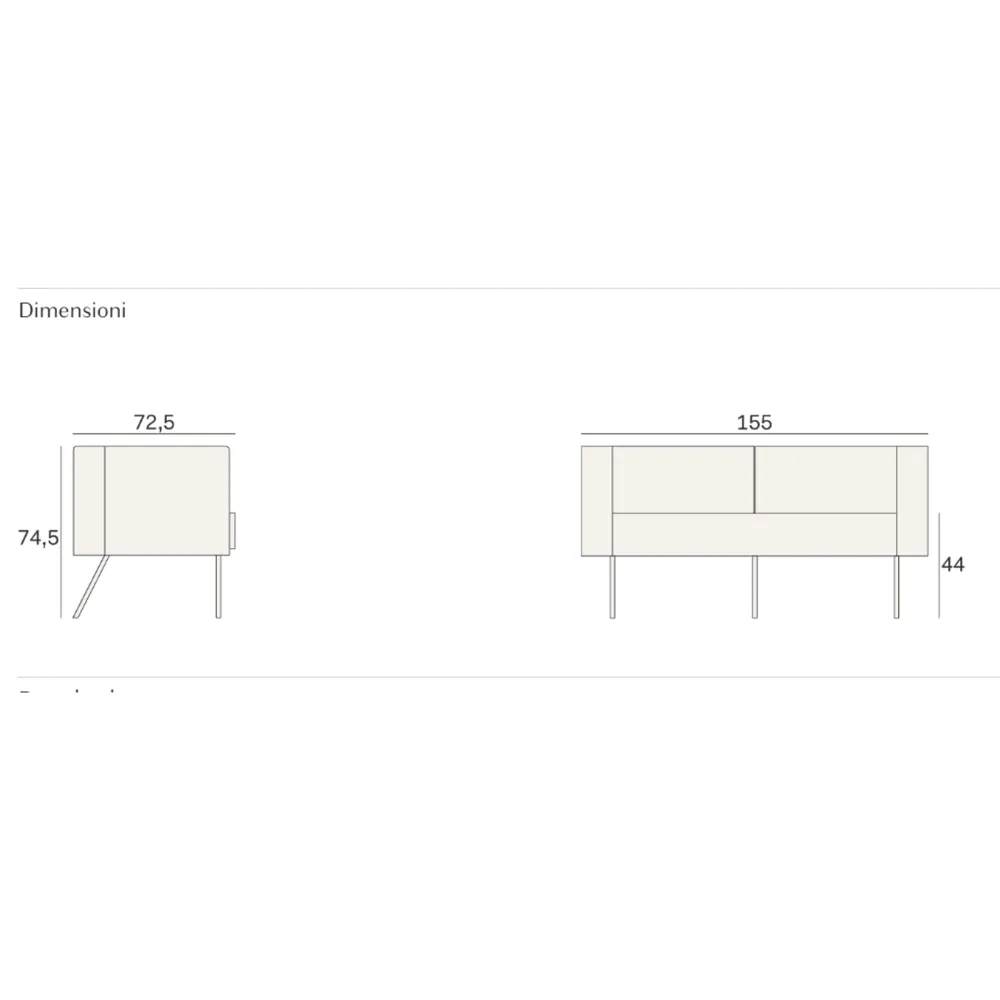 Novamobili 2-Sitzer-Sofa Onni