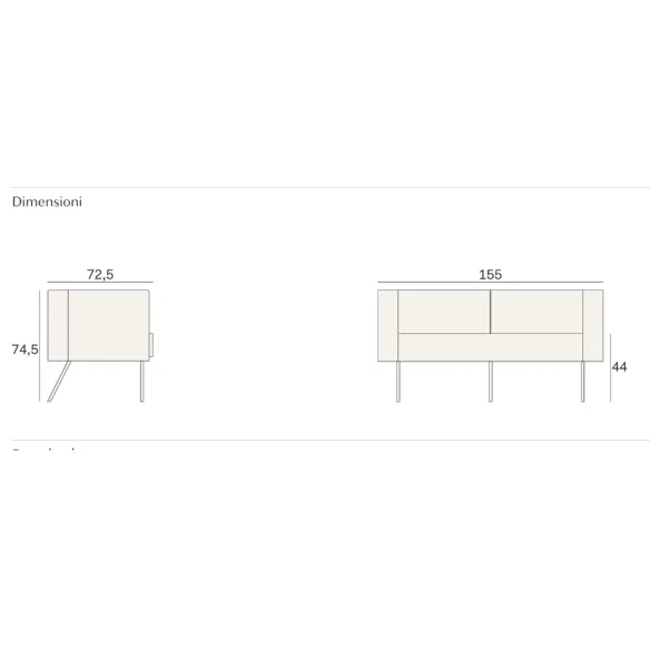 Novamobili 2 seater sofa Onni