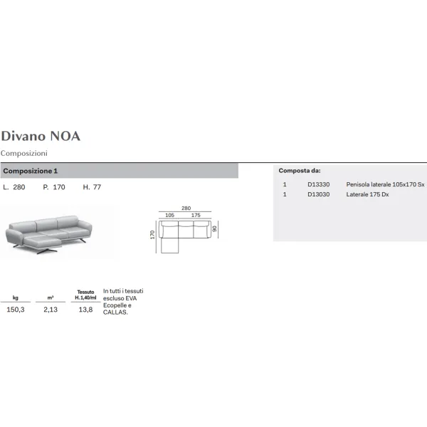 Novamobili Modular sofa Noa 2