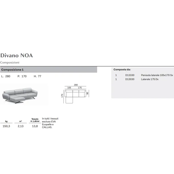 Novamobili Modular sofa Noa